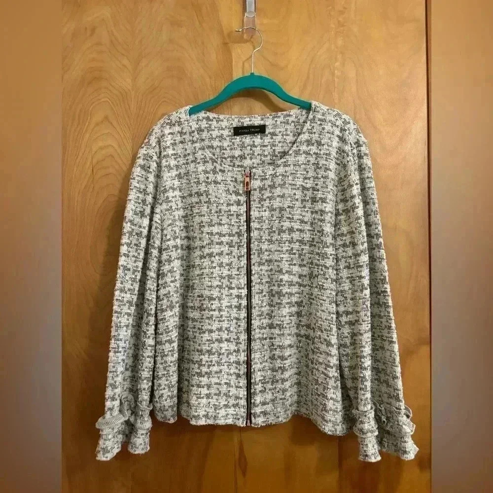 Ivanka Trump Tweed Jacket Size 16 EUC